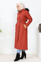 Tile Hooded Fur Lined Bondik Coat - 4