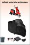 Black Asian Scooturk-100 Compatible Motorcycle Tarpaulin, Motor Cover