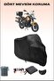 Black Mondial Rx1I Evo Compatible Motorcycle Tarpaulin, Engine Cover