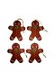 Christmas Pine Tree Ornaments Cookie Guys 4 Pieces 9 X 7 cm - 4
