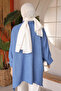 Indigo Bat Sleeve Slit Tunic - 6