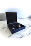 Navy Blue 12 Compartment Accessory Set - Clock Box Adebl-02 - 8