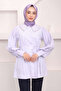 Lilac Poplin Shirt with Stone Detail - 3
