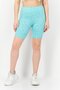 Women Allover Print Biker Shorts, Turquoise