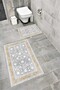 مجموعة سجادة الحمام الرقمية مطبوع المقاومة للماء مع قاعدة مضادة للانزلاق