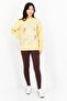 Women Crew Neck Long Sleeve Printed Sweatshirt, Yellow - 4
