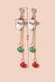 Christmas Themed Santa Claus Dangle Women's Earrings - 6