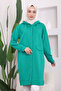 Green Snap-On Hooded Two-Thread Cap - 3