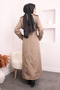 Mink Double Breasted Collar Epaulettes Long Trench Coat - 4
