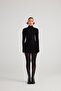 Turtleneck Gathered Mini Tami Dress Black
