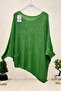 Single Pocket Bat Asymmetrical Mercerized Blouse