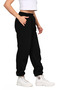 Girls Boys Elastic Leg 3 Thread Raised Inside Cotton School Sweatpants Trousers - 5