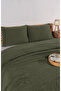 Muslin Single Bed Cover Set 180 X 230 Cm, 2 Pieces, Summer Pillow Case and Pique Set - 4