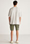 Bowie Oversize Fit Print Detailed Round Neck Short Sleeve Light Gray T-Shirt - 6