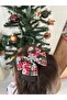 Snowflake Black Detailed Christmas Ribbon Crown Clasp - 3