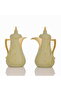 Al Saif Gallery thermos set, two pieces, 1 liter, glass inner container, plastic outer shell - light green