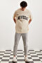 Noris Men's Regular Fit 100% Cotton Printed Beige T-shirt - 3