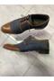 Navy Blue and Coffee Inside Out Real Leather Lace up Men Shoes - 2