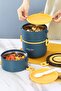 Steel Three Layers 2200ml Food Storage Container Sefertası (Not Hot) Cin564Mv