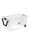 Stackable Space Saving Wheeled Storage Box with Handle 151L