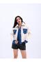 Denim Detailed Sheepskin Coat