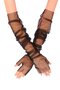 Black Lace Ankle Length Bridal Gloves Costume Accessory – Party Gloves, Stylish Design – Party Eldi - 2