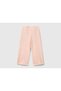 Girl's Dusty Pink Wide Leg Trousers with Logo Embroidery on the Back