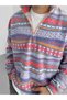 Colorful Zigzag Pattern Fleece Sweatshirt Pm-154 - 4