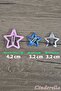 Set of 4 White Star Snap Clips 3.2 cm - Star Snap Hair Clips - 4
