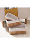 Multi-Purpose Rectangular Storage Box with 3 Natural Bamboo Baskets Lining - 3