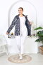 Water Resistant Coat, Bonded Trench Coat, Seasonal, Printed, Patterned, Rain Coat, Lined, Navy Blue - 6