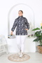 Water Resistant Coat, Bonded Trench Coat, Seasonal, Printed, Patterned, Rain Coat, Lined, Navy Blue - 2