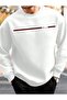 Paris Dream Maker Sweatshirt - White Printed Oversize Raised Crew Neck