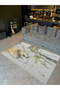 Barcelona Collection Abstract Paint Splashing Patterned Creative Modern Decorative Carpet 39