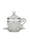 Coffee Cup and Saucer Set, Turkish and Arabic Coffee, Espresso Cup and Saucer Set, Crystal Set, 6 Pieces - 6