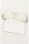 White Double Pompom Children's Beret - 3