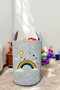 Unisex Rainbow Pattern Baby Kids Room Organizer Storage Box Toy Dirty Basket 40X35Cm