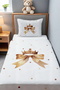 Cream Crowned Starry Bow Patterned Single Baby Child Pique Set - 2