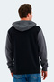Viola Men's Hooded Pocket Black / Gray Sweatshirt - 2