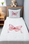 Pink Polka Dot Butterfly Patterned Single Baby Child Pique Set - 2