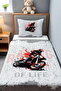 Red Motor Racer Patterned Single Baby Child Pique Set - 2