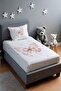 Butterfly Patterned Bedspread and Pillowcase with Starry Bow Detail - 2