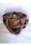 Women's Brown Speciale Quadrato Puffer Bag Shoulder Bag - 5
