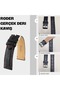 R4137R Leather Strap - Black-Red - 24mm - 2