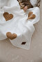 Teddy-Four Layer Muslin Heart Blanket - 4