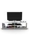 HomeCanvas Kipp TV Stand Made In Turkey Modern Living Room TV Unit - White and Walnut - 2