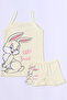 Girl's Rabbit Printed Rope Suspender Shorts Set Set of 6 - 6