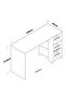 Working Office Home Office Computer Desk With Shelves - Walnut and Grey - 7