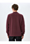 Crew Neck Cotton Pique Fabric Basic Sweatshirt - 4