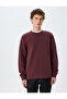 Crew Neck Cotton Pique Fabric Basic Sweatshirt - 3